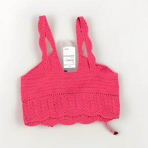 American Eagle Outfitters Crochet Lace Tank Top in Pink